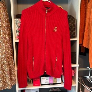 Beautiful❤️Ralph Lauren Zip Knit Sweater. perfect for fall and winter seasons✨